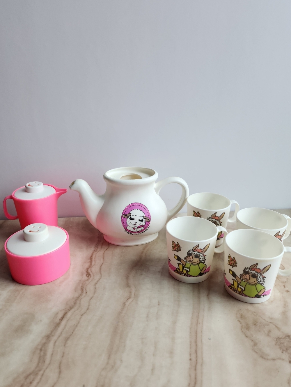 1993 Shari Lewis Lamb Chop Toy Tea Set